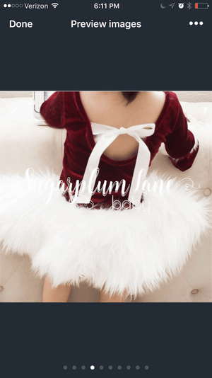 Baby Claus Faux Fur Skirt for Babies and Toddlers