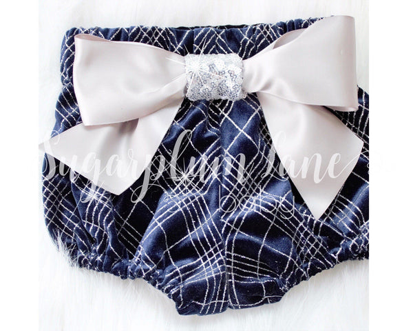 Blue and Silver Glitter Bloomers