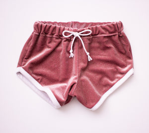 Sparkle Velvet Retro Shorts